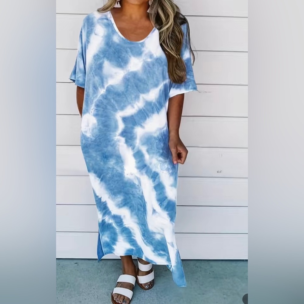 Tie dye maxi dress